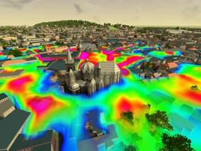 Virtual Aachen mit Radioausbreitung